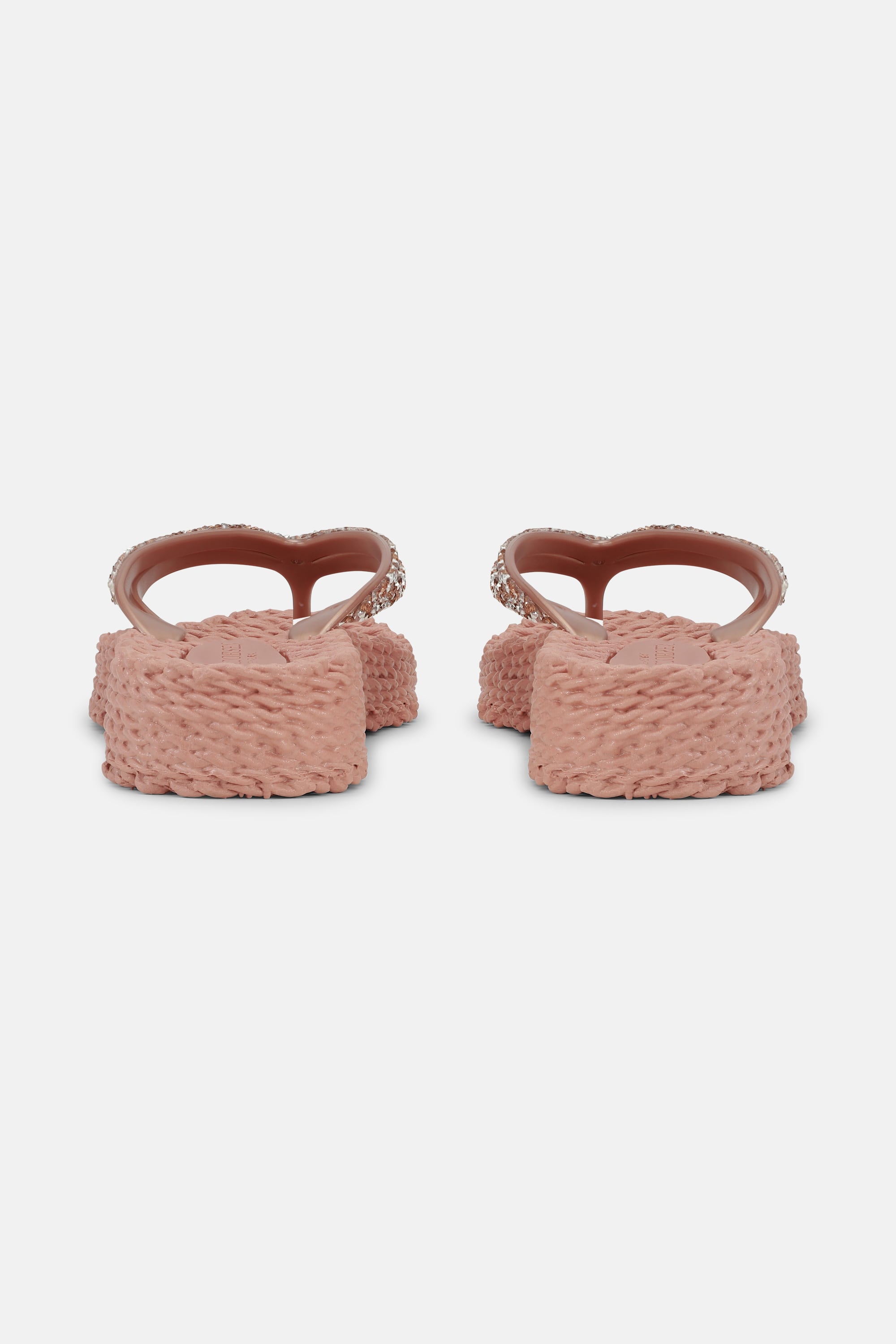 Plateau Flip-Flops Glitzersteine - Misty Rose